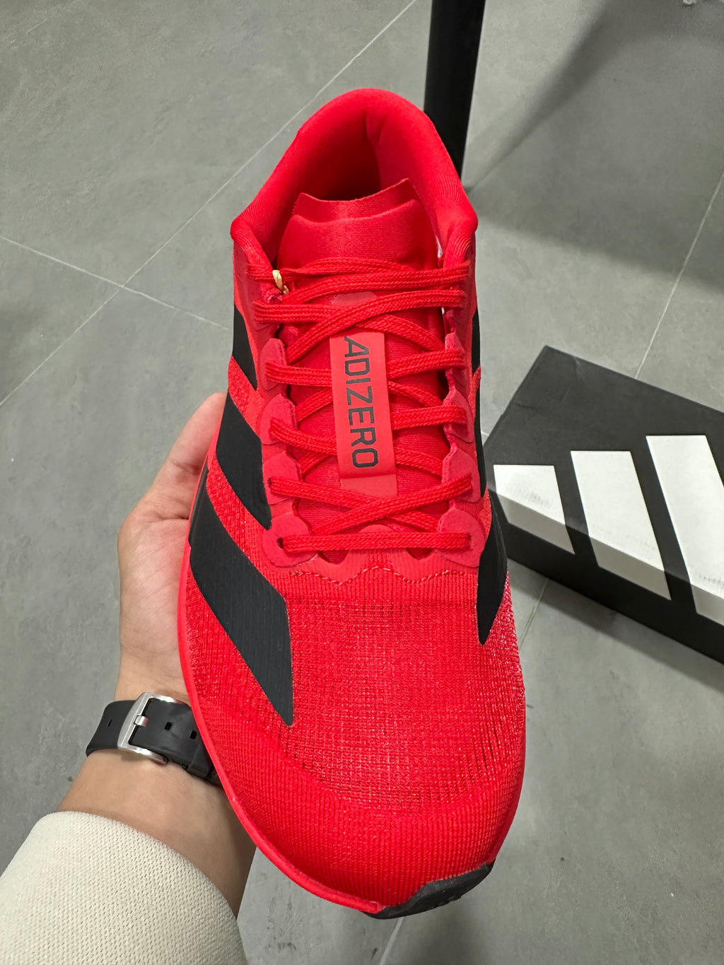 adidas Adizero Running Shoes in Red JS4492 - product image from the listing.