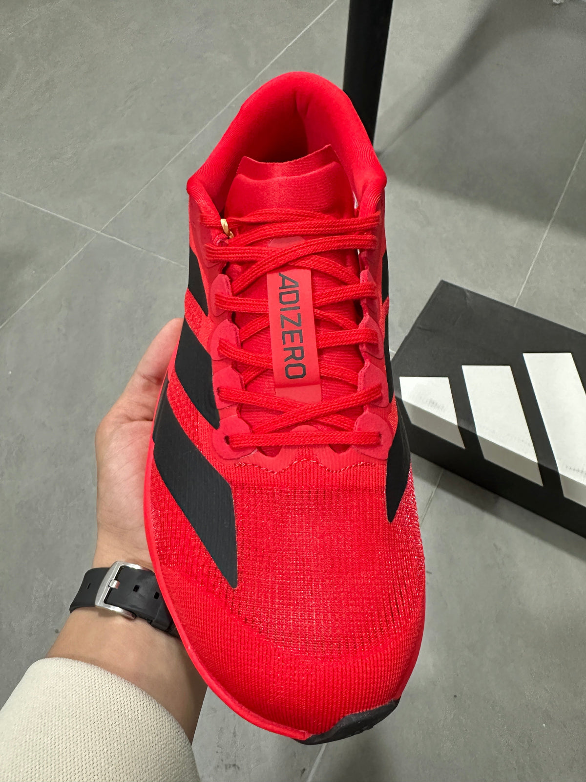adidas Adizero Running Shoes in Red JS4492 - product image from the listing.