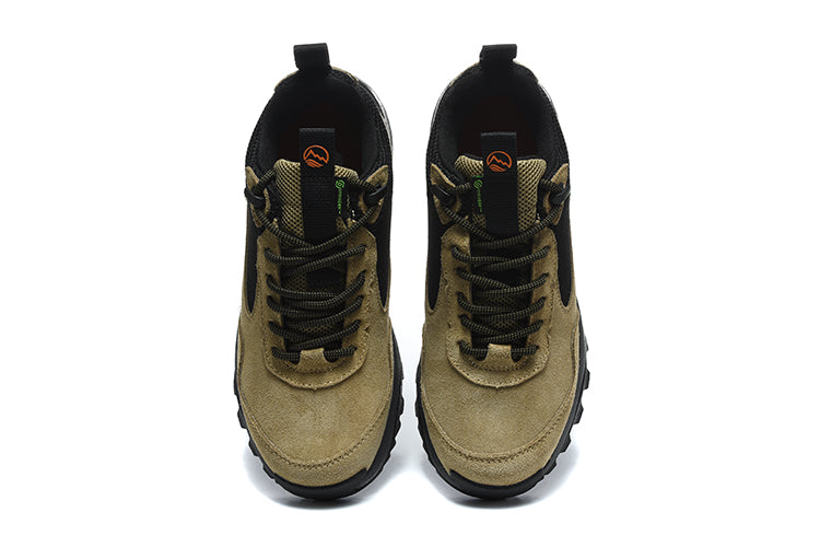 Olive and Black The North Face Suede-Style Trail Sneakers - product image from the listing.