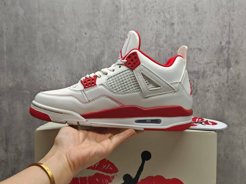 Air Jordan 4 Retro 'Valentine's Day 2026' Pale Ivory / Sierra in Red - product image from the listing.
