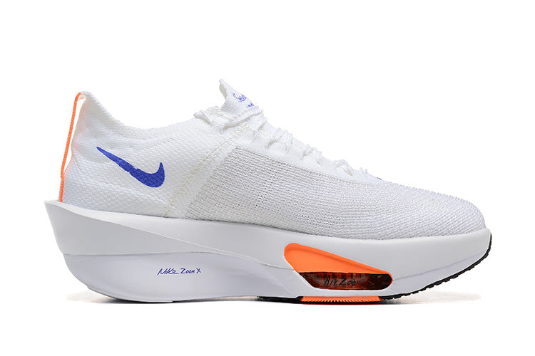 Nike Alphafly 3 Running Shoes in White Blue Orange - product image from the listing.