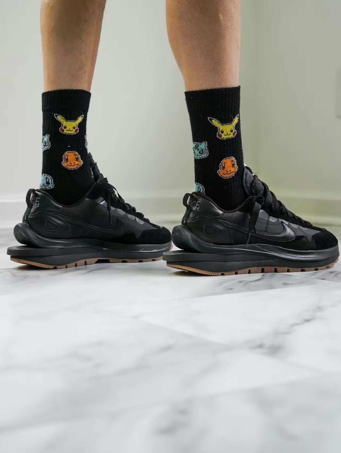 Nike x sacai VaporWaffle Sneakers in Black DD1875-001 - product image from the listing.
