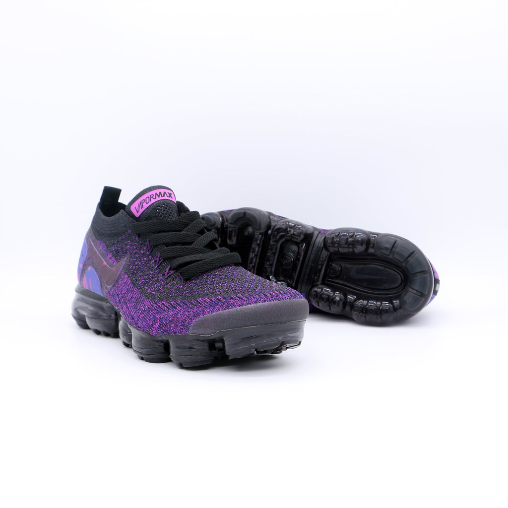 Nike Air VaporMax Flyknit 2 Sneakers in Black Purple Pink 942842-013 - product image from the listing.