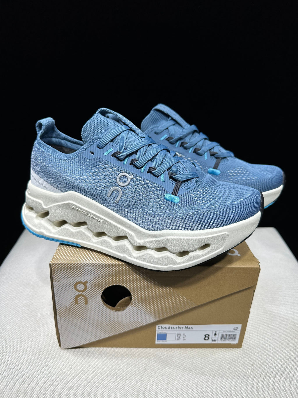 On Cloudsurfer Max Running Sneakers in Blue - product image from the listing.