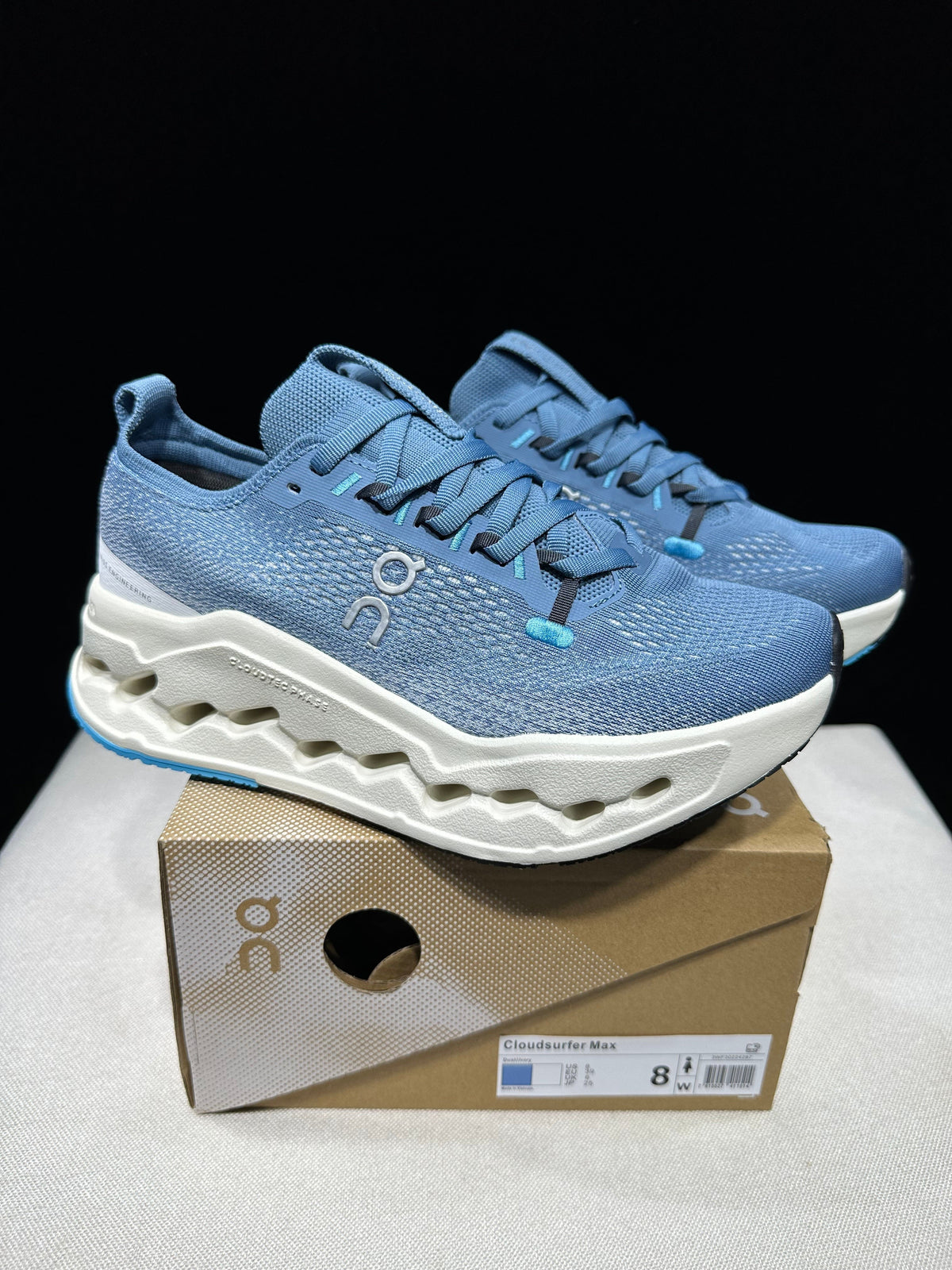 On Cloudsurfer Max Running Sneakers in Blue - product image from the listing.