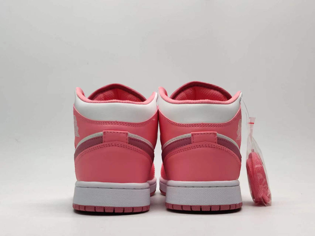 "Pink/White" Air Jordan 1 Mid - product image from the listing.