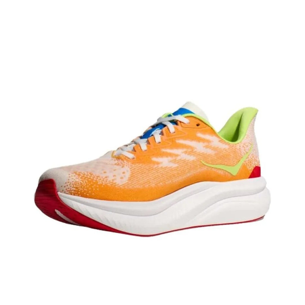 Peach and Orange HOKA Mach 6 Running Shoes - product image from the listing.