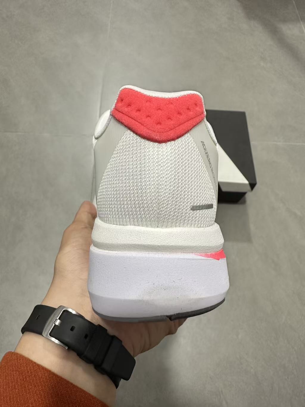 Adidas Lightstrike Pro Running Shoes in White Black Red - product image from the listing.