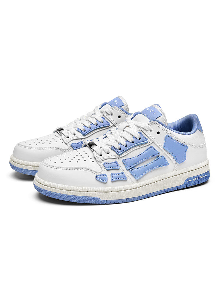 AIVIR Low-Top Sneakers in White and Light Blue - product image from the listing.