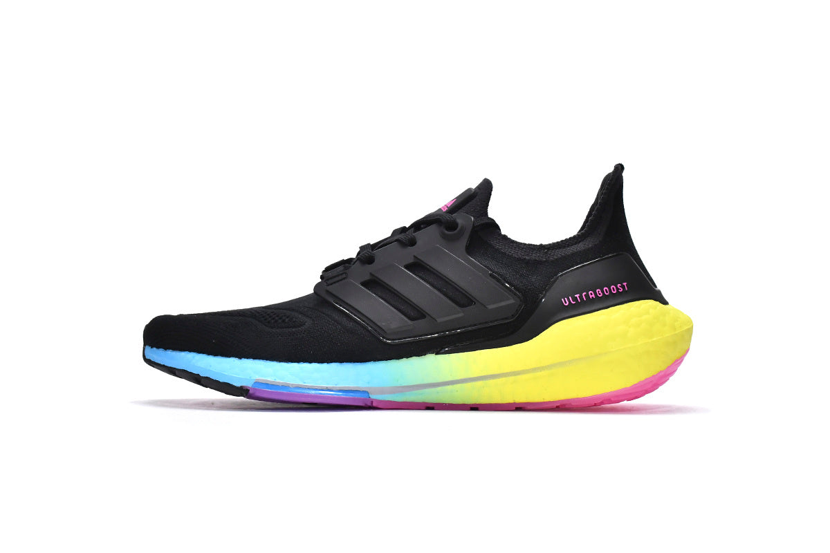 adidas UltraBoost 22 Running Shoes in Black Yellow GV8829 - product image from the listing.