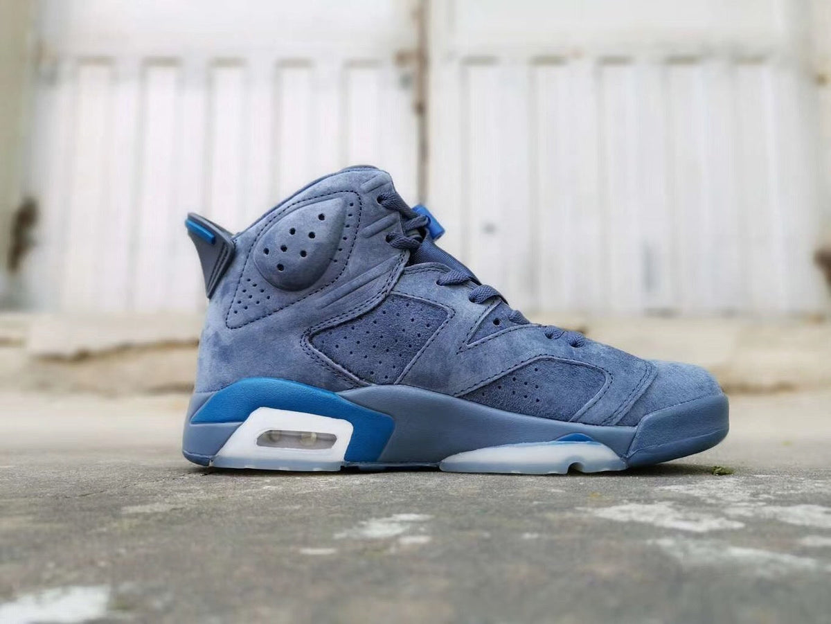 Blue 384664-400 - Jordan 6 Retro Basketball Shoes - product image from the listing.