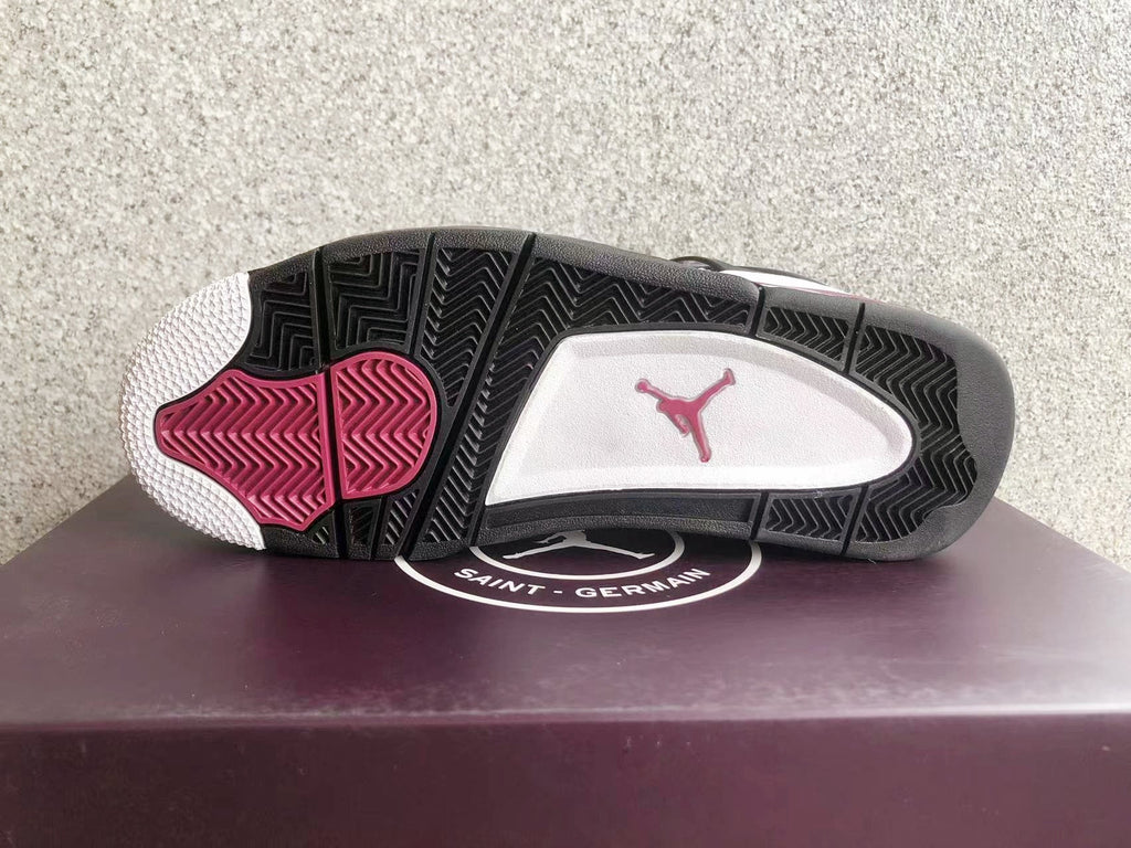 Jordan 4 Paris Saint-Germain Sneakers in White Burgundy - product image from the listing.