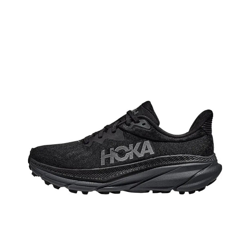 HOKA Challenger 7 Trail Running Shoes in Black - product image from the listing.