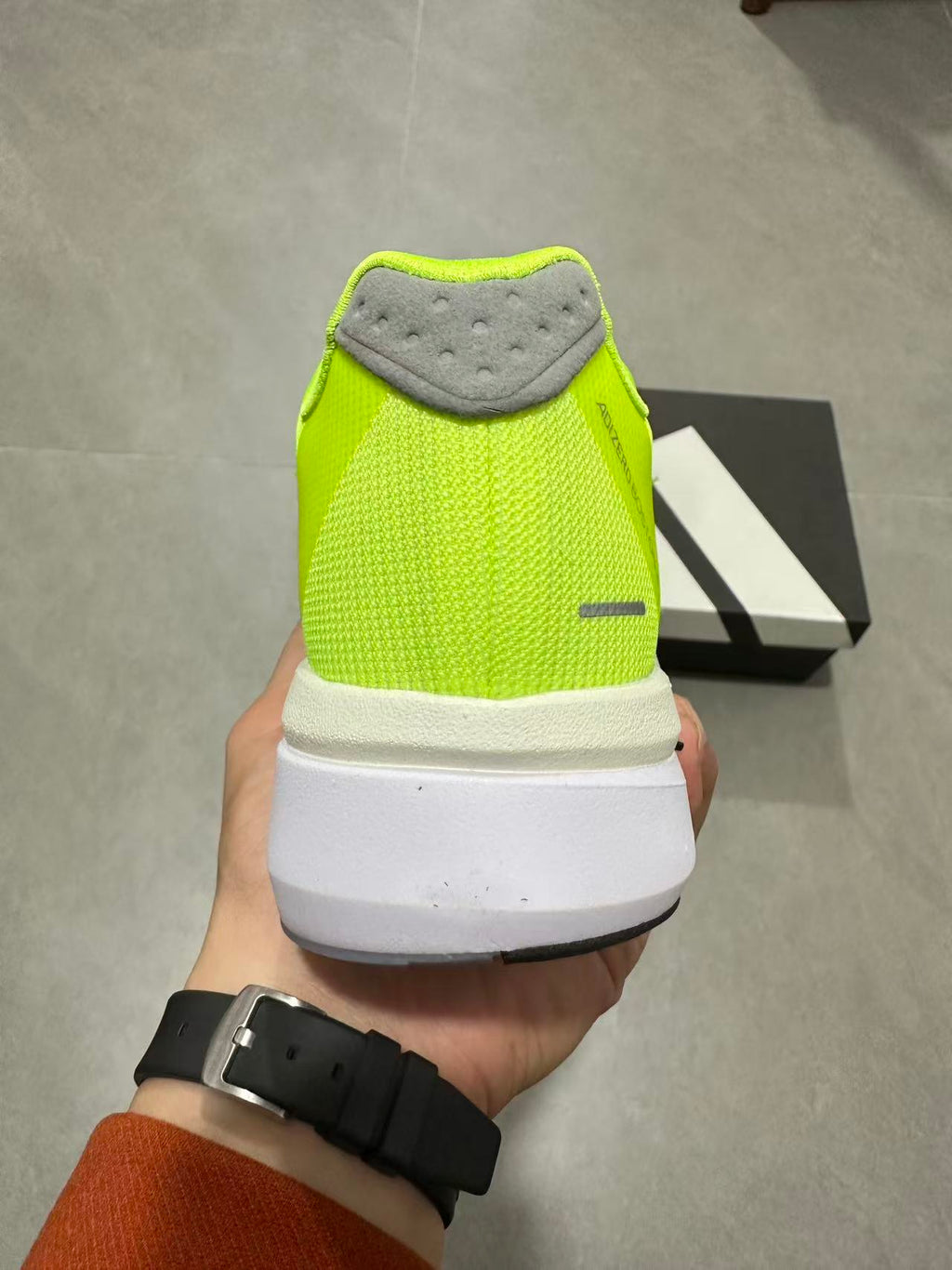 adidas Adizero Running Shoes Neon in Green Black - product image from the listing.