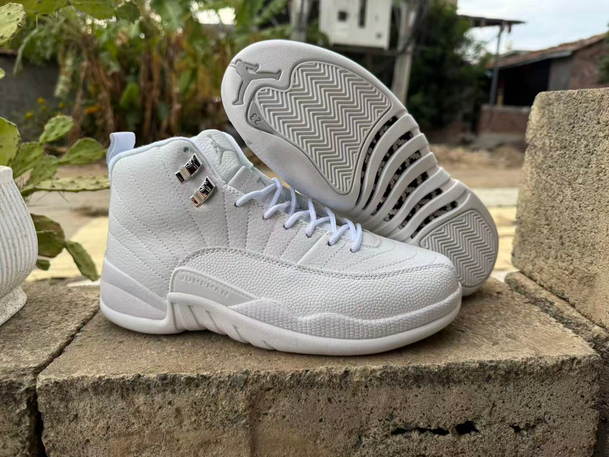 "Summit White" Air Jordan 12 Retro White/Metallic Silver - product image from the listing.
