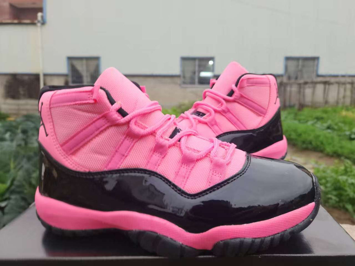 "Pink/Black" Air Jordan 11 Retro Sneaker - product image from the listing.