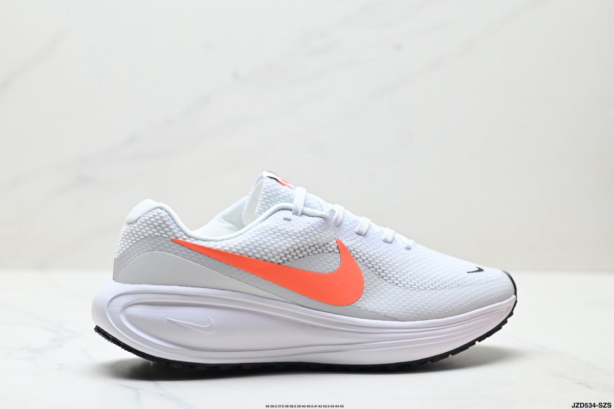 Nike Revolution 8 Running Shoes in White and Orange - product image from the listing.