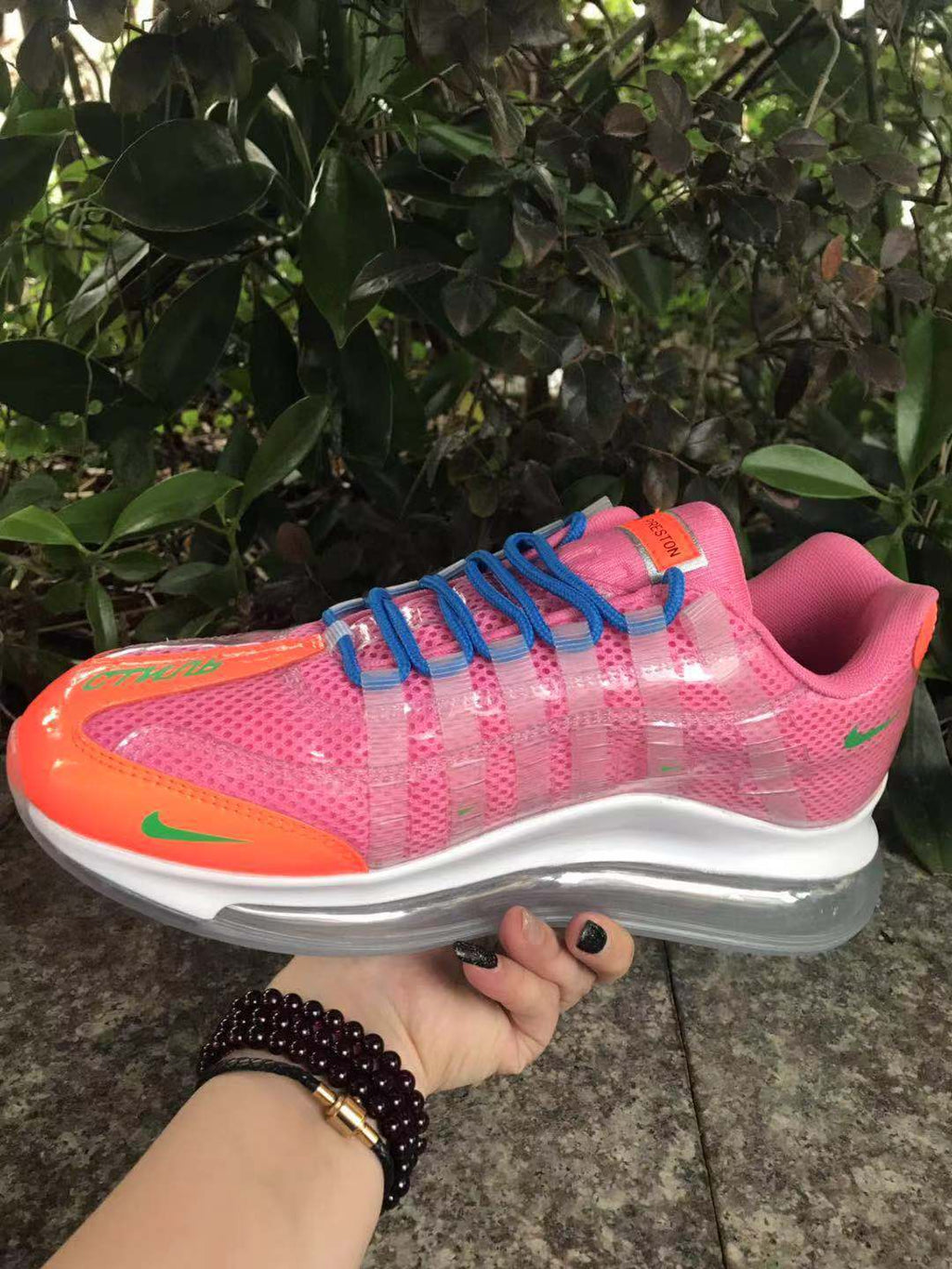 Nike Air Max 720 Sneakers in Pink Orange Green - product image from the listing.