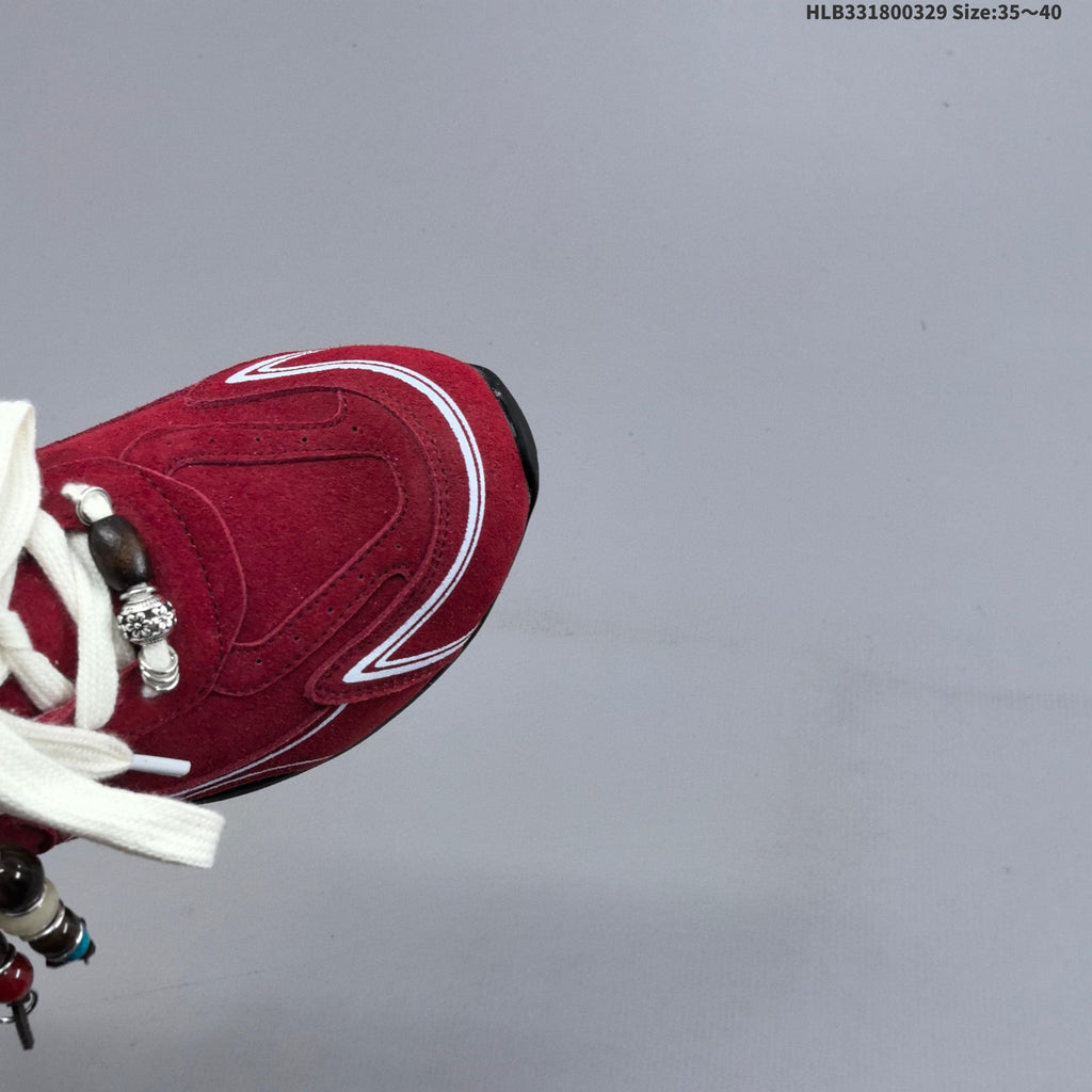 Burgundy GG-CC Low-Top Chunky Sneakers - product image from the listing.