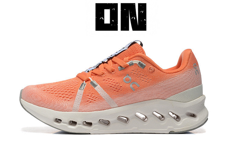 On Cloudsurfer Running Shoes in Orange White - product image from the listing.