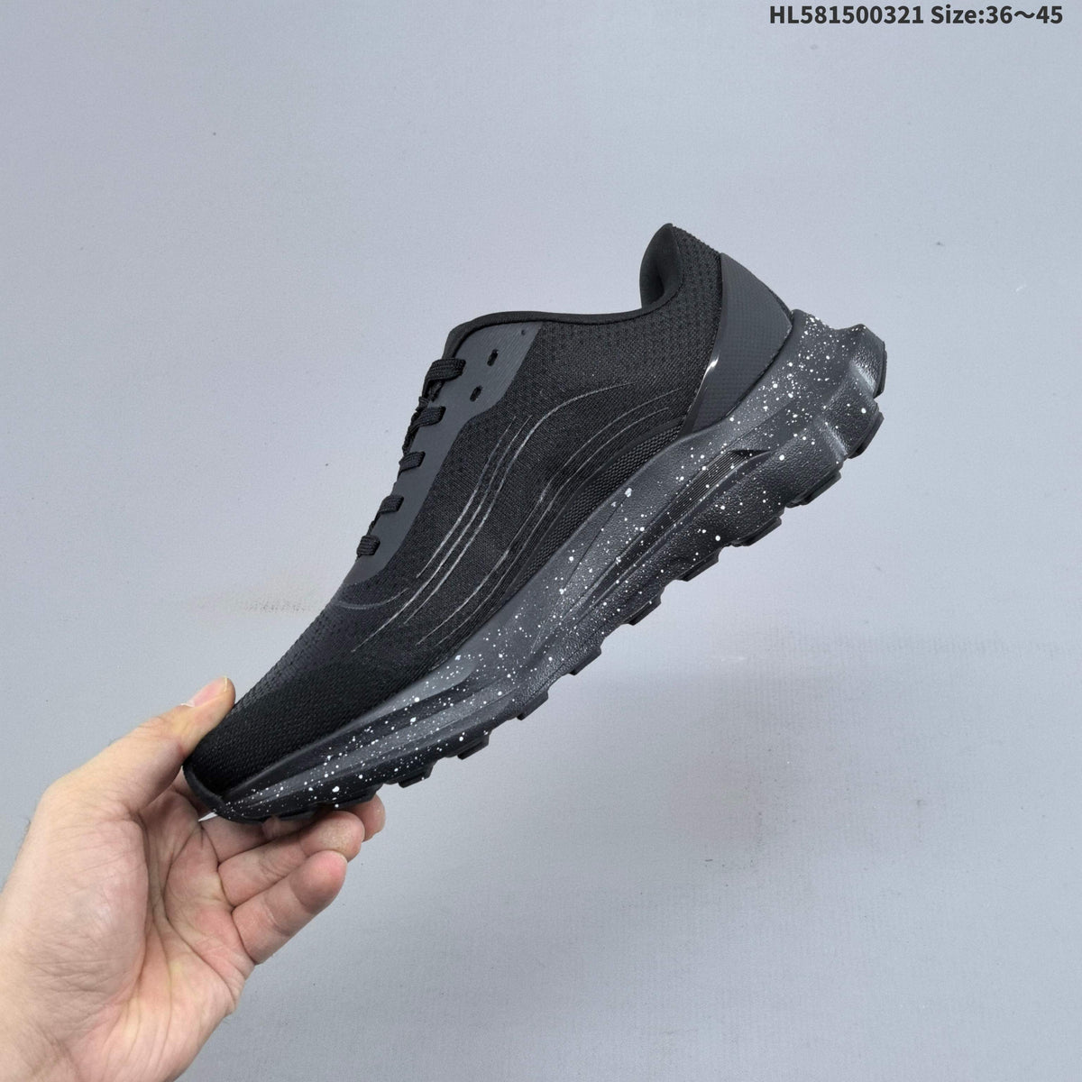 Alo Yoga Alo Runner Graphic Running Sneakers, in Black - product image from the listing.