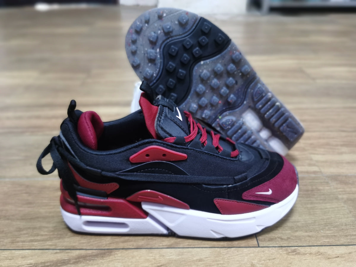 Nike Air Max Furyosa Sneakers in Deep Red and Black - product image from the listing.