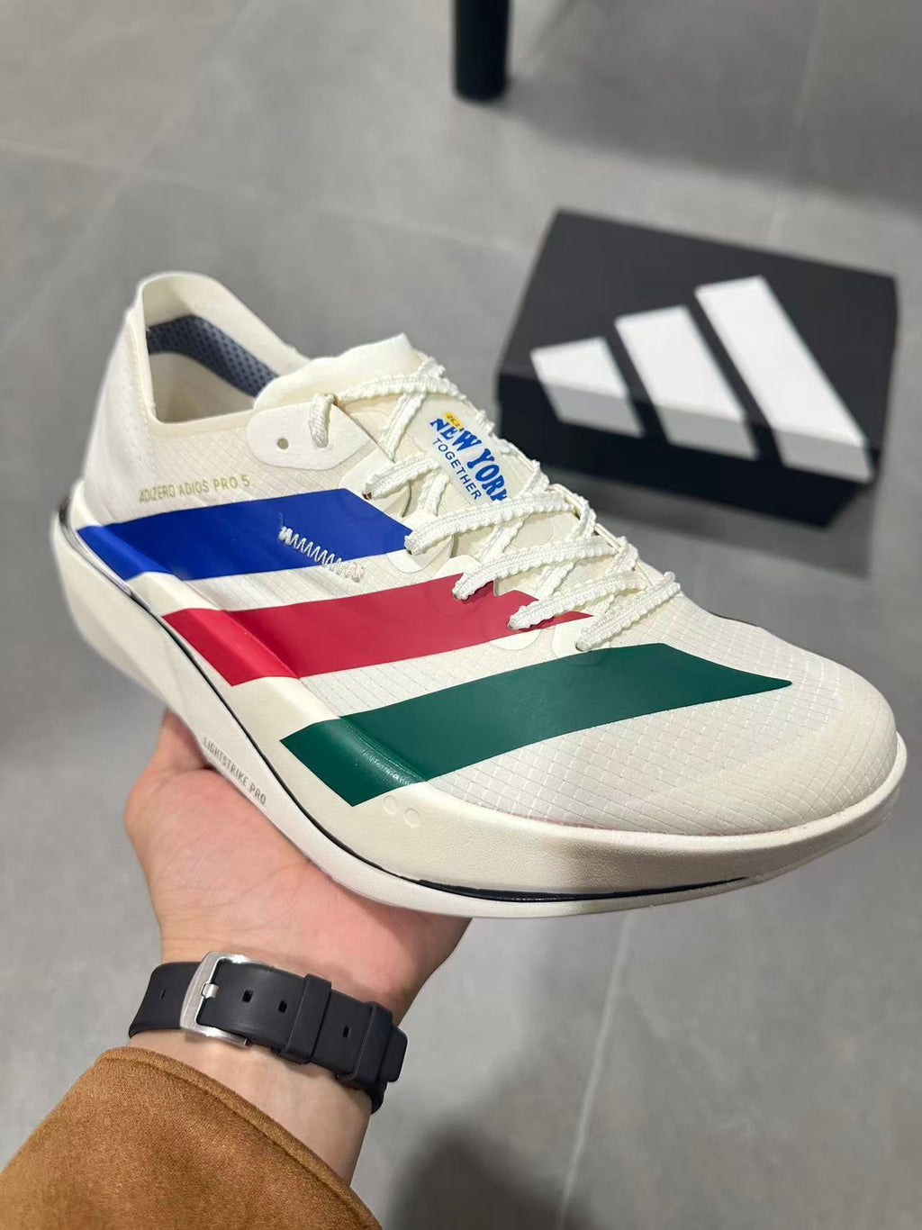 adidas Lightstrike Pro Shoes for Running White Multi-Color KI8296 - product image from the listing.