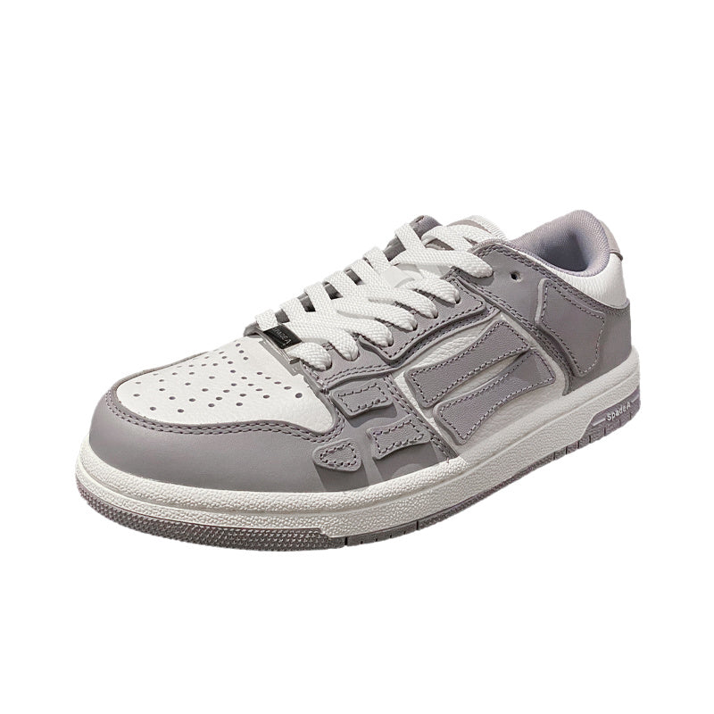 Gray Low-Top Sneakers in and White MFS003-043 - product image from the listing.