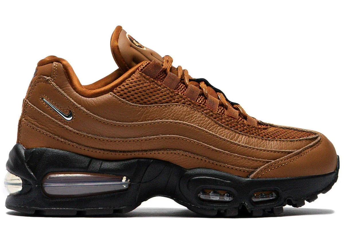 Women's Nike Air Max 95 Big Bubble Light British Tan Jewel Swoosh - product image from the listing.