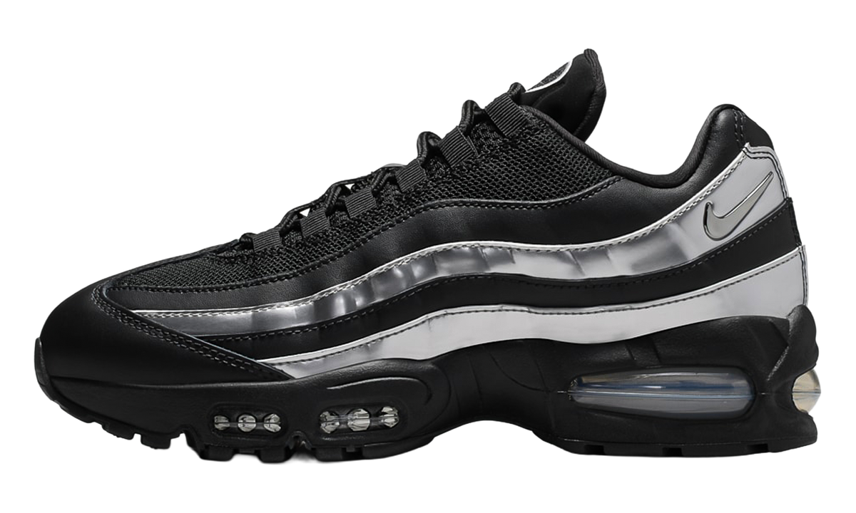 Women's Air Max 95 "Big Bubble Black Metallic Silver" IR5591 001 - product image from the listing.
