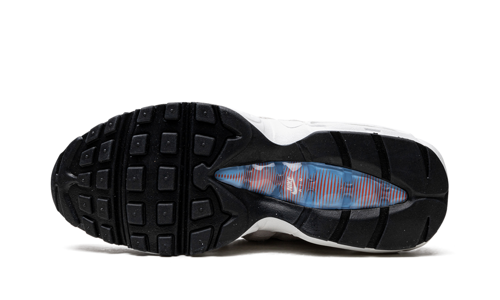 Women's AIR MAX 95 MNS "Summit White University Blue" DJ9981 100 - product image from the listing.