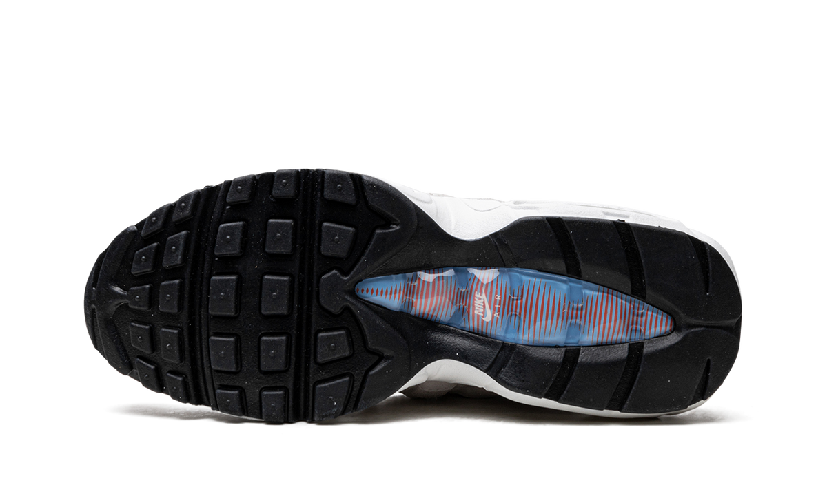 Women's AIR MAX 95 MNS "Summit White University Blue" DJ9981 100 - product image from the listing.