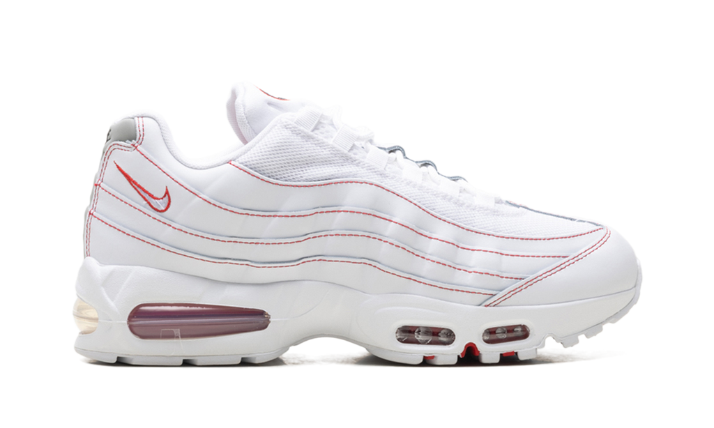 "Big Bubble White University Red" Air Max 95 OG IB7936 100 - product image from the listing.