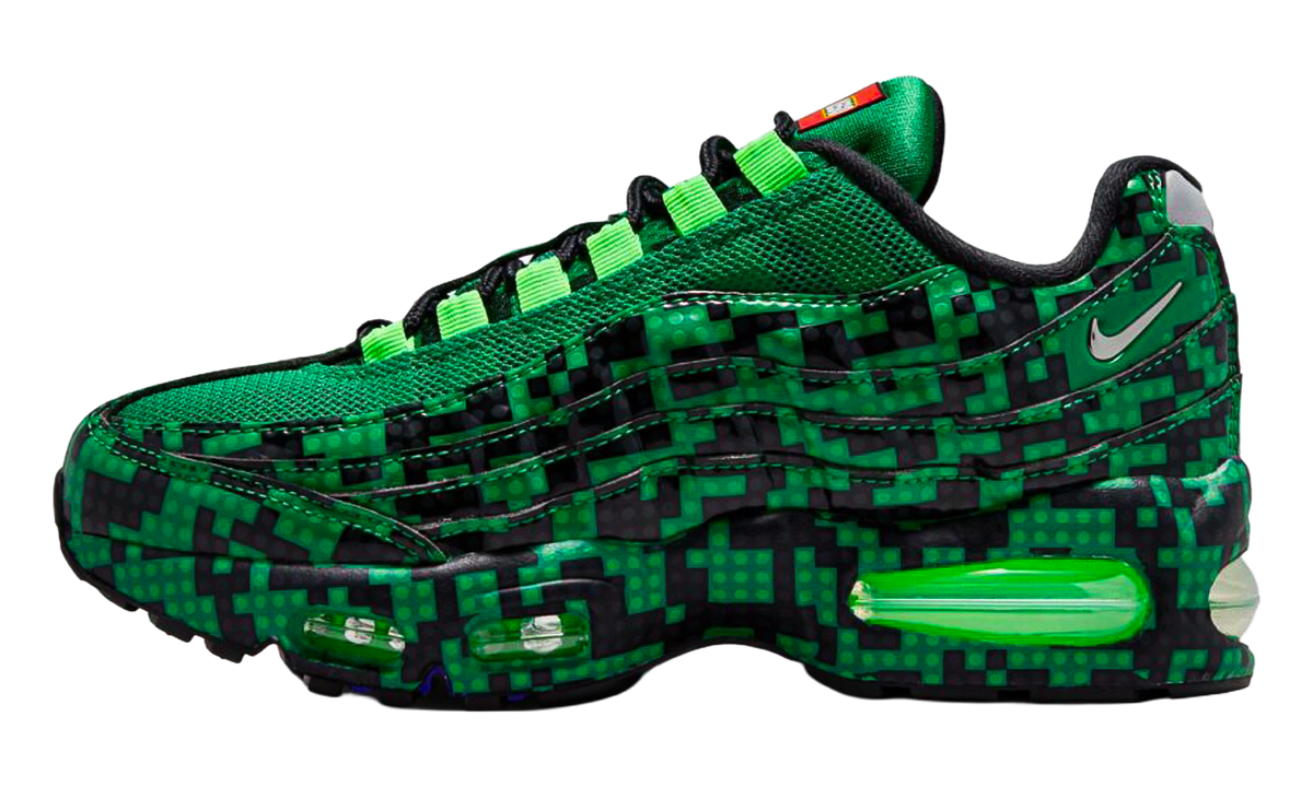 "LEGO Pixel Camo Lucky Green" Air Max 95 GS IO4799 300 - product image from the listing.
