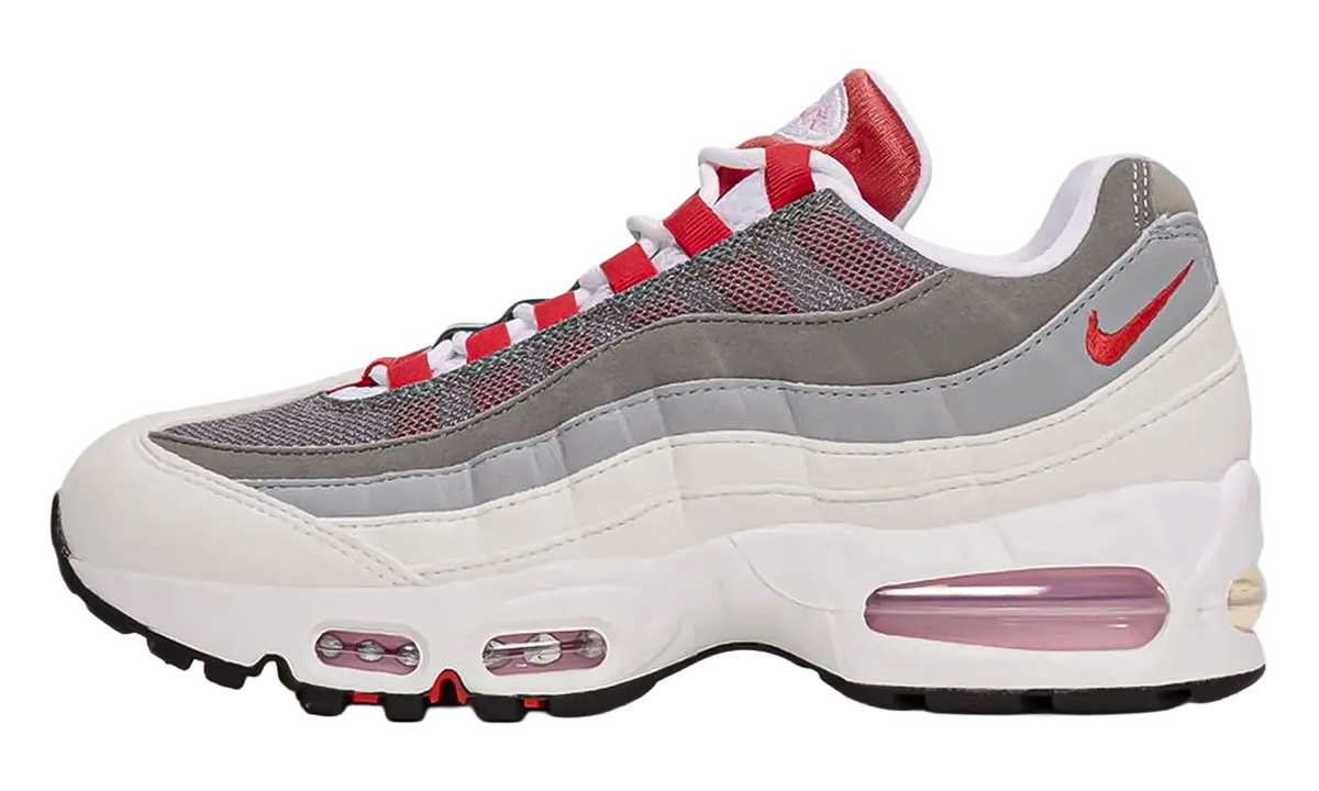 Women's Air Max 95 OG "Big Bubble White Light Crimson" HJ5996 101 - product image from the listing.